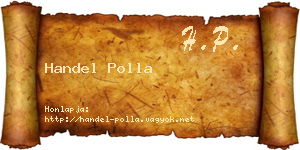 Handel Polla névjegykártya